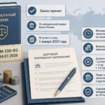 Договор, модель дома, монеты и калькулятор на столе